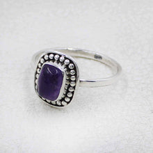 Handcrafted Sterling Silver Ring with Amethyst