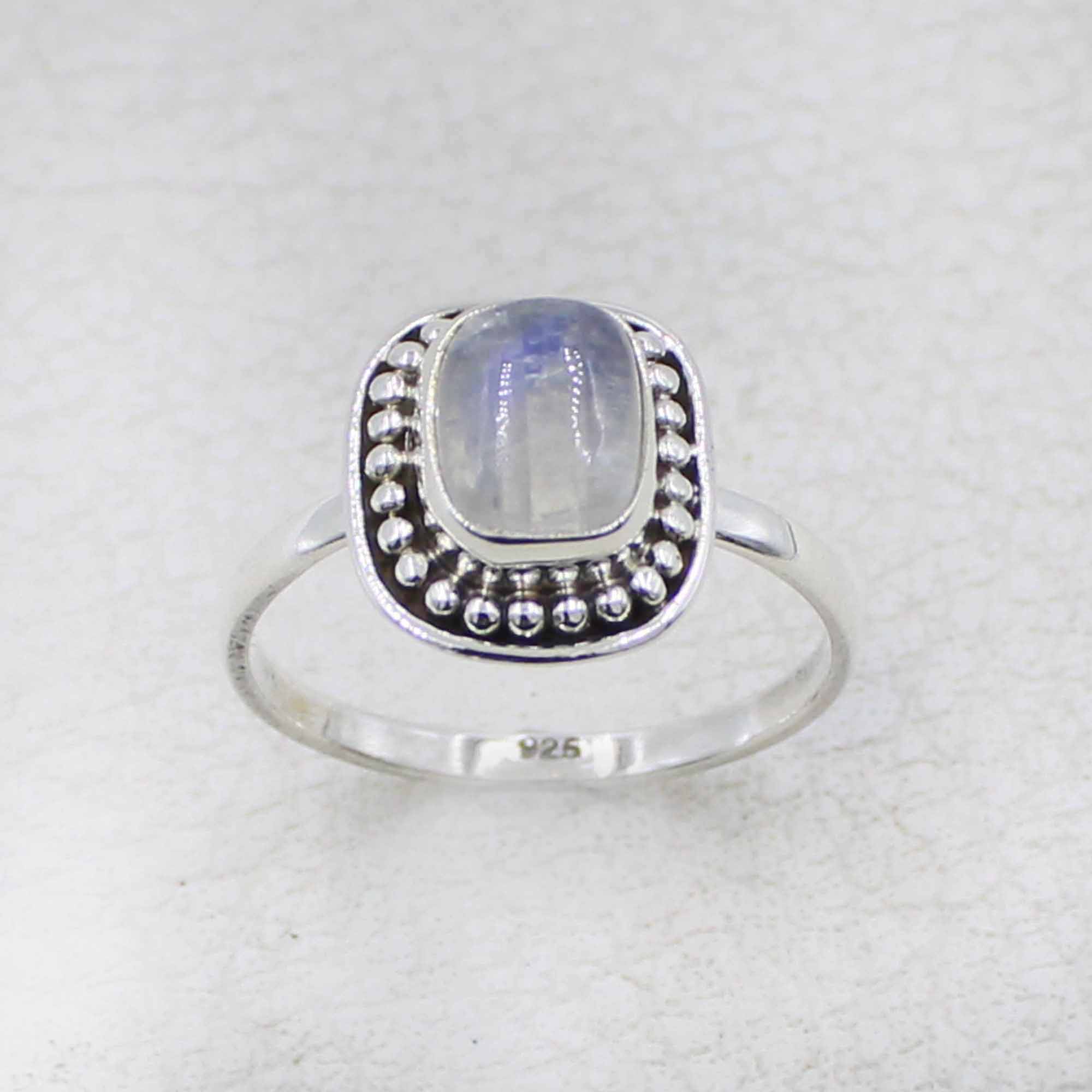 Handcrafted Sterling Silver Ring with Moonstone