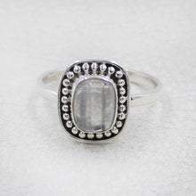 Handcrafted Sterling Silver Ring with Moonstone