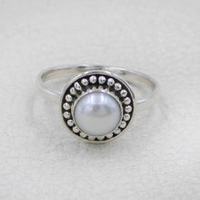 Handcrafted Sterling Silver Ring with Pearl