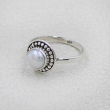 Handcrafted Sterling Silver Ring with Pearl