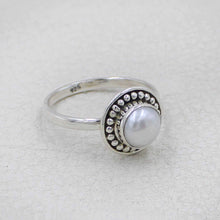 Handcrafted Sterling Silver Ring with Pearl