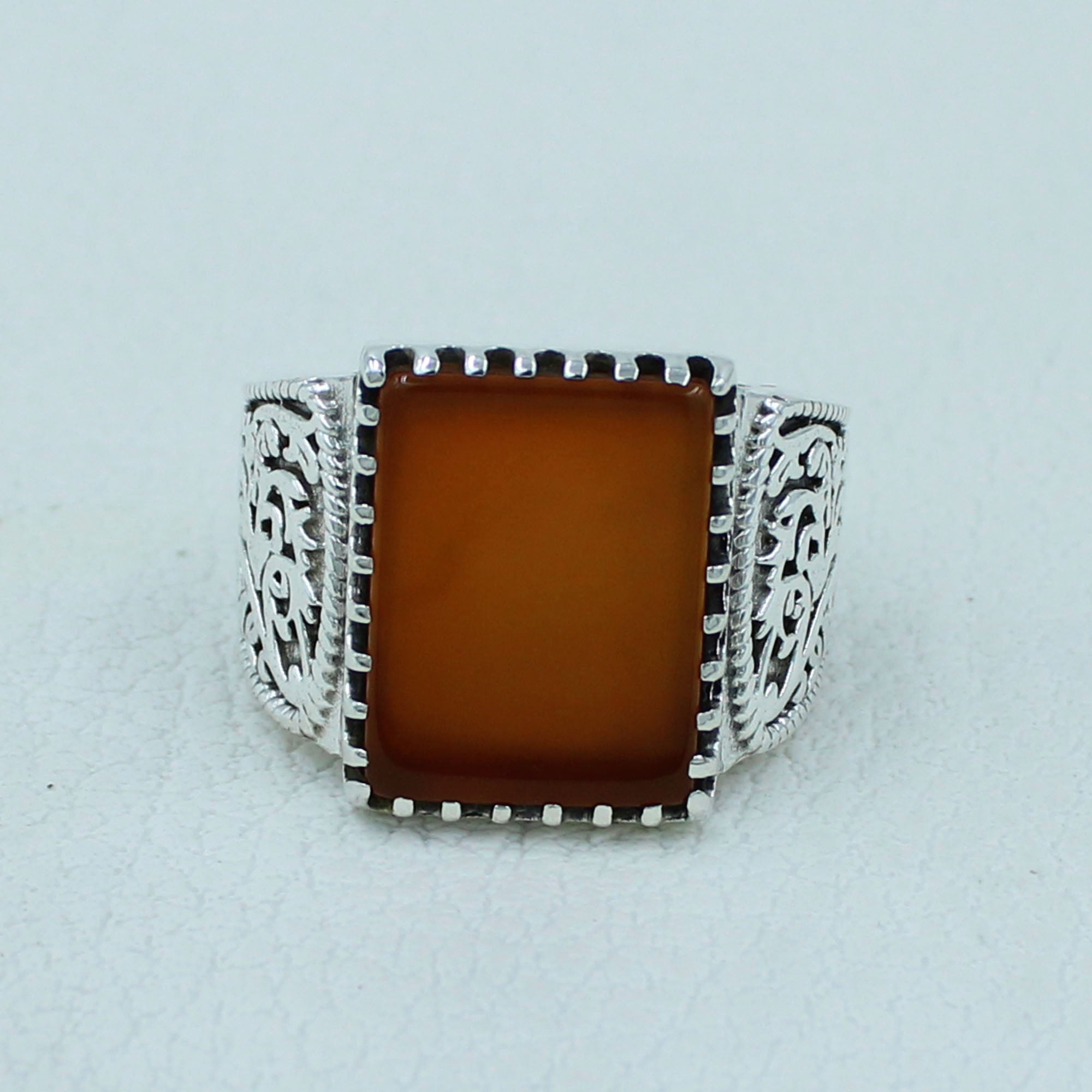 Carnelian Sterling Silver Ring