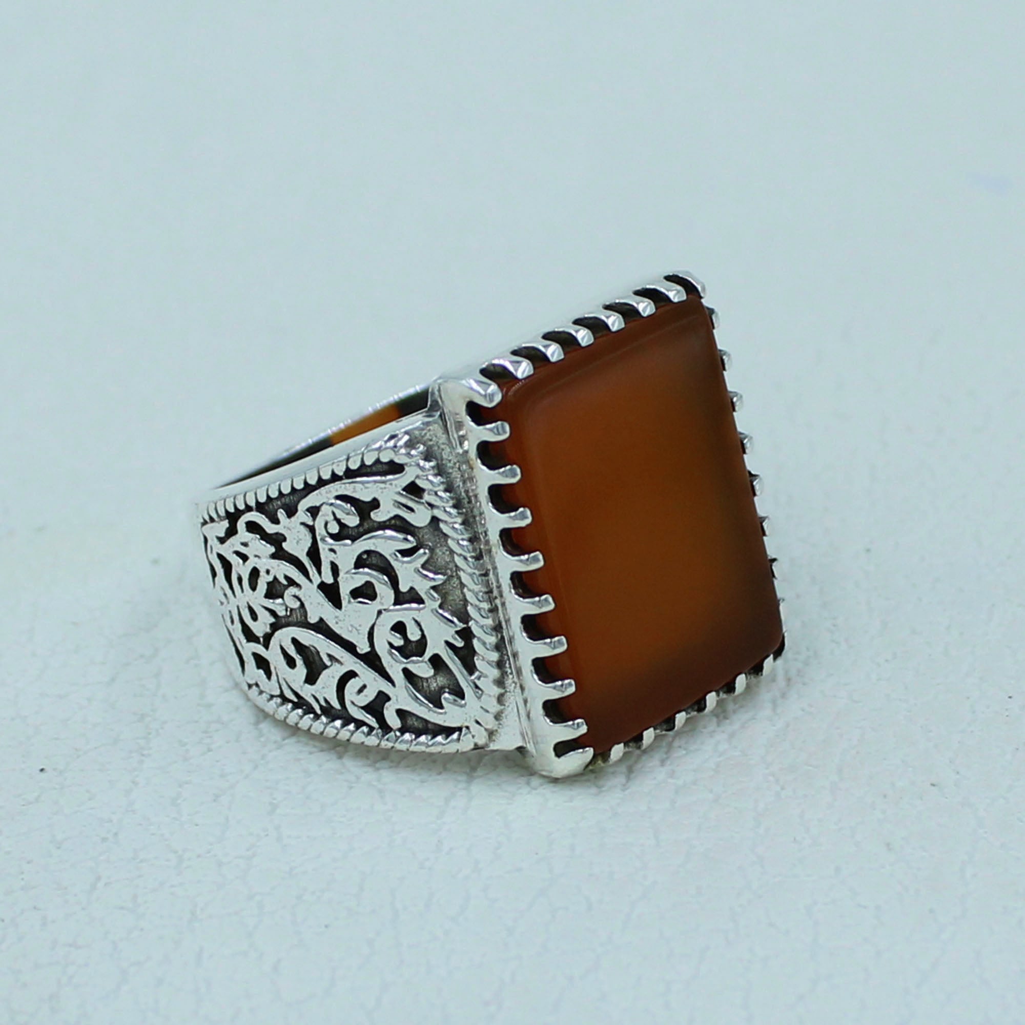 Carnelian Sterling Silver Ring