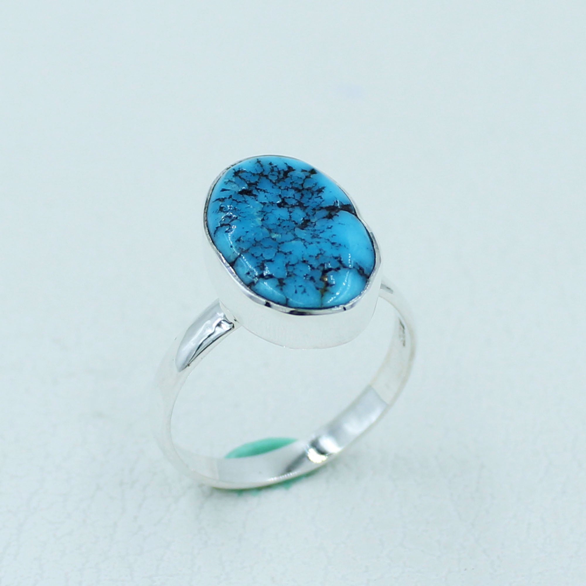 Rough Turquoise Sterling Silver Ring Size 7