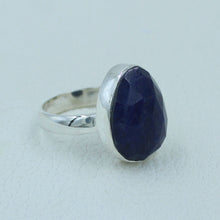 Blue Sapphire Sterling Silver Ring