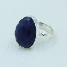 Blue Sapphire Sterling Silver Ring