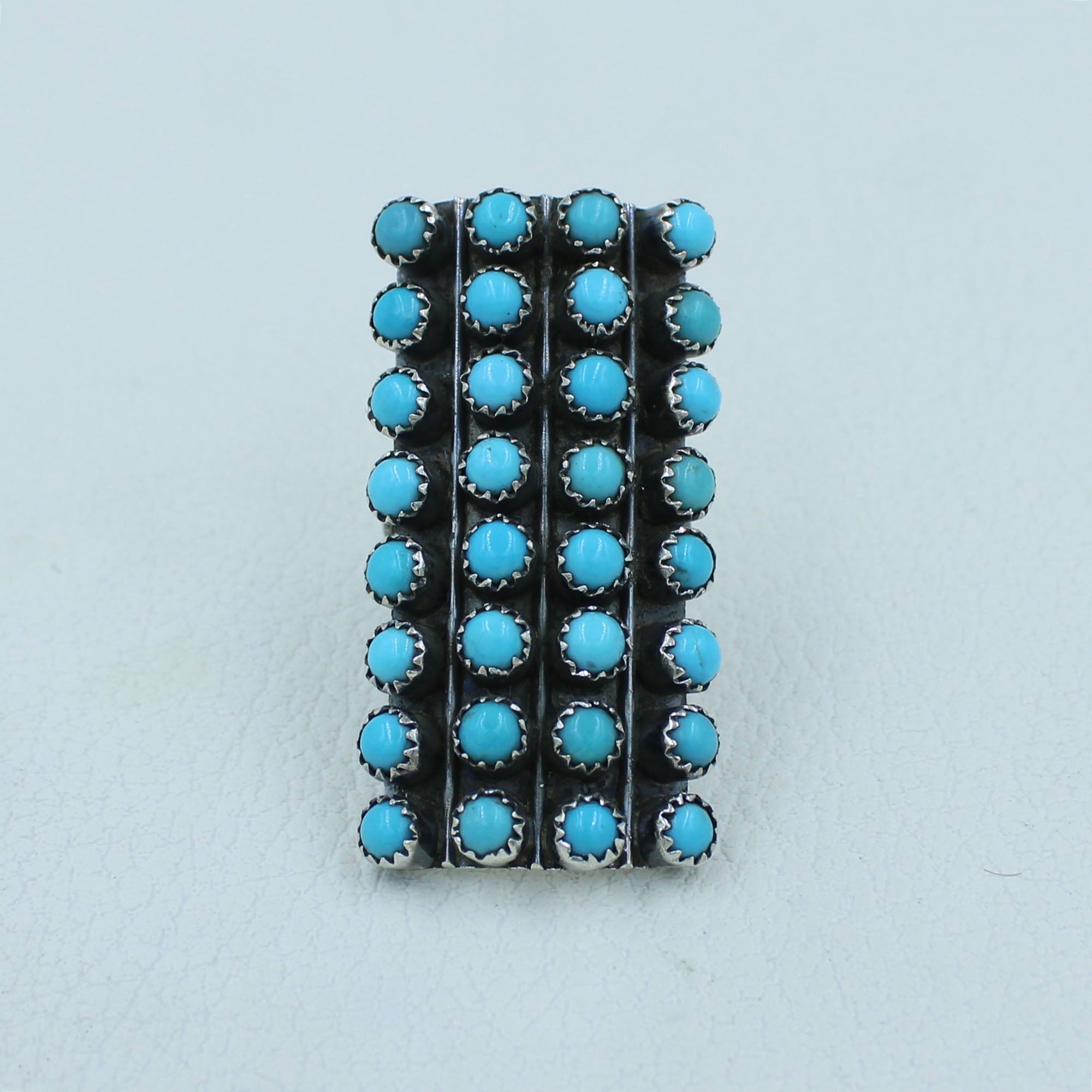 Beautiful Turquoise Stones Silver Women Ring