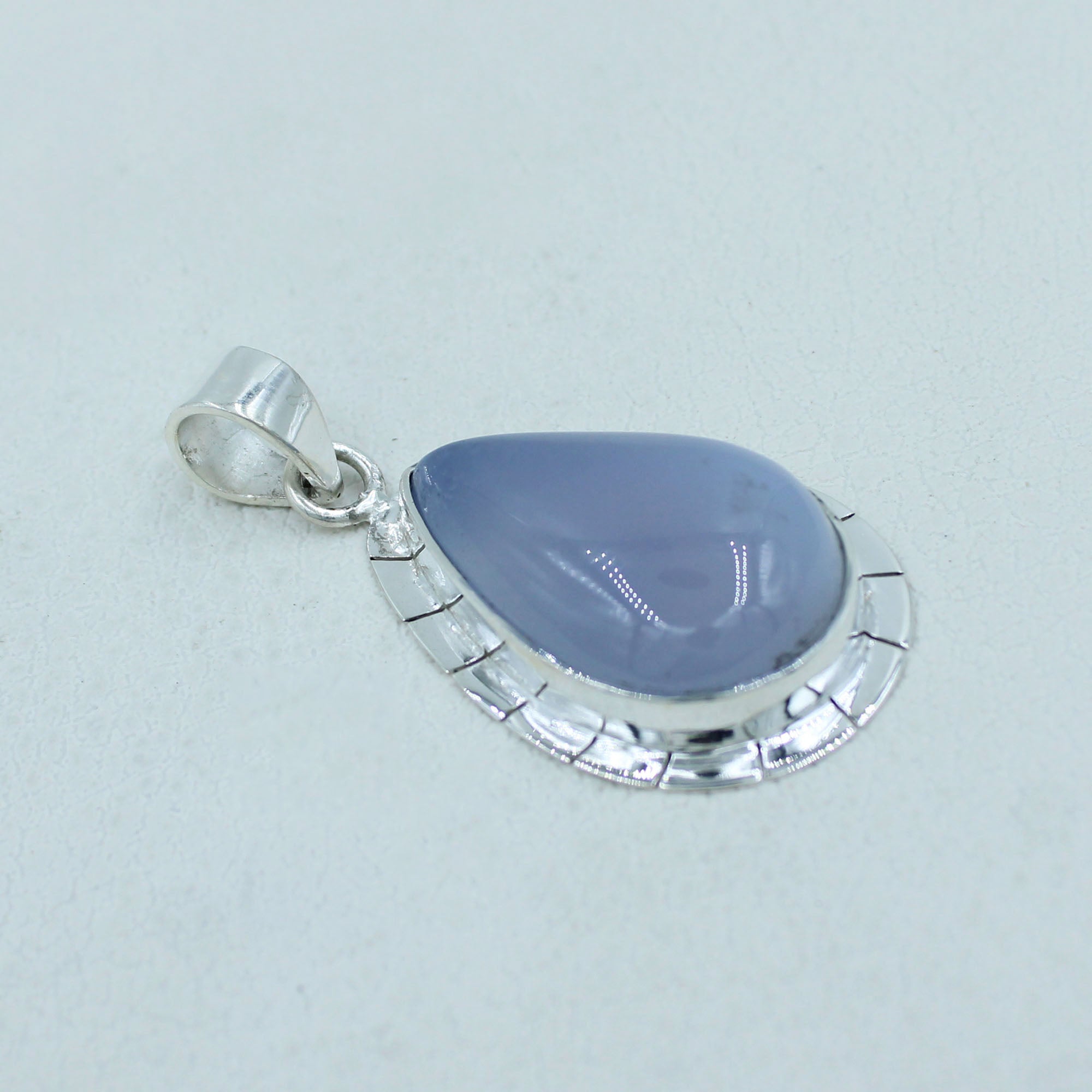 Chalcedony Gemstone Designer Pendant 925 Sterling Silver