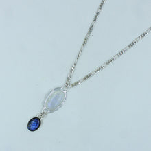 Moonstone, Labradorite Sterling Silver Chain Necklace
