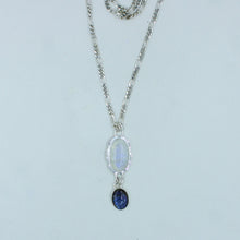 Moonstone, Labradorite Sterling Silver Chain Necklace