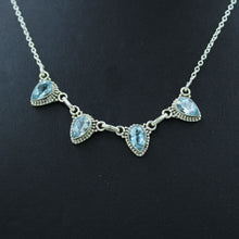 Blue Topaz Sterling Silver Necklace