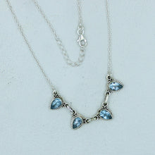 Blue Topaz Sterling Silver Necklace