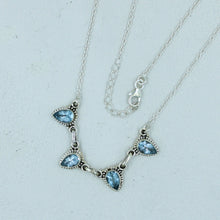 Blue Topaz Sterling Silver Necklace