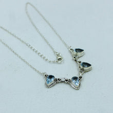 Blue Topaz Sterling Silver Necklace