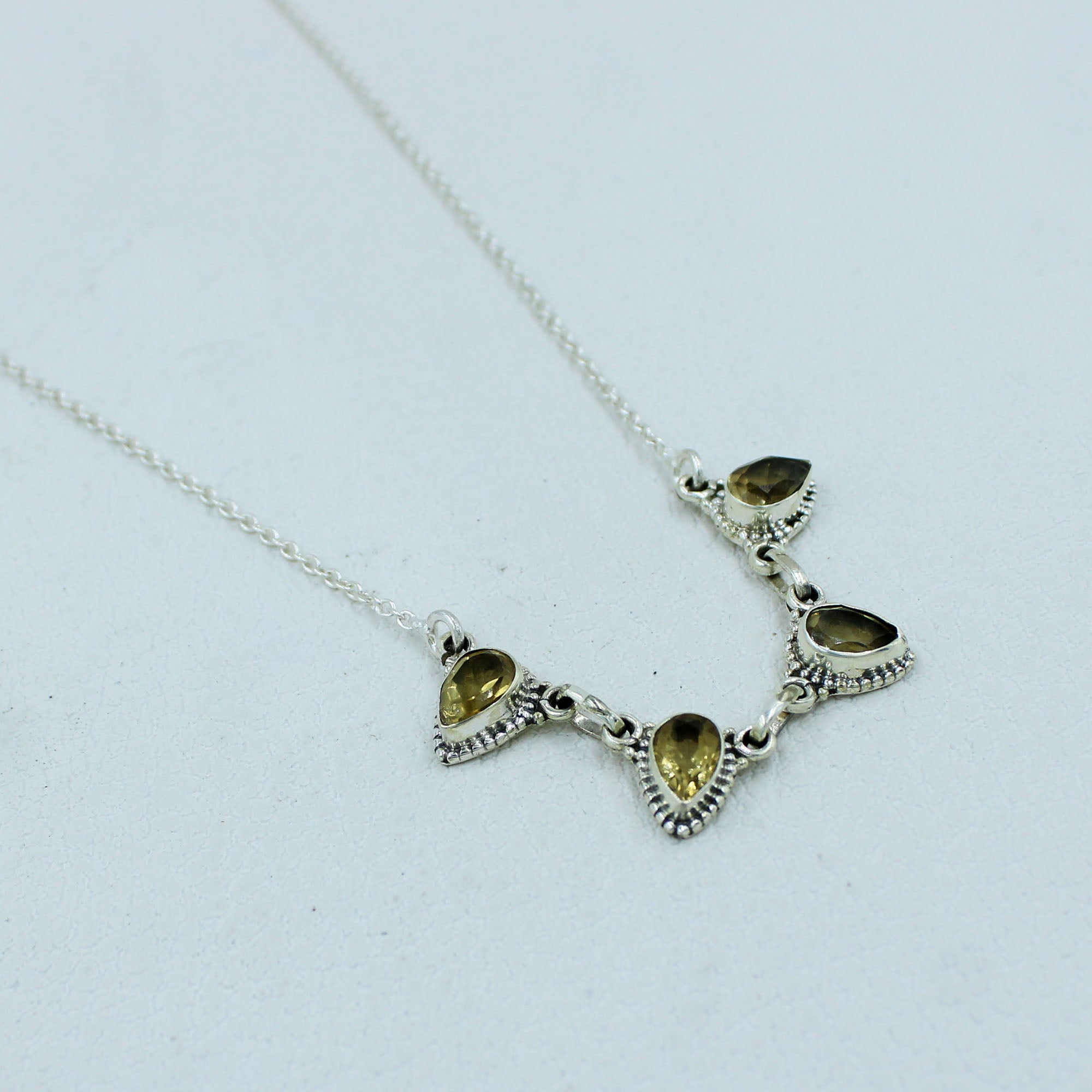 925 Silver citrine Fine Jewelry Necklace