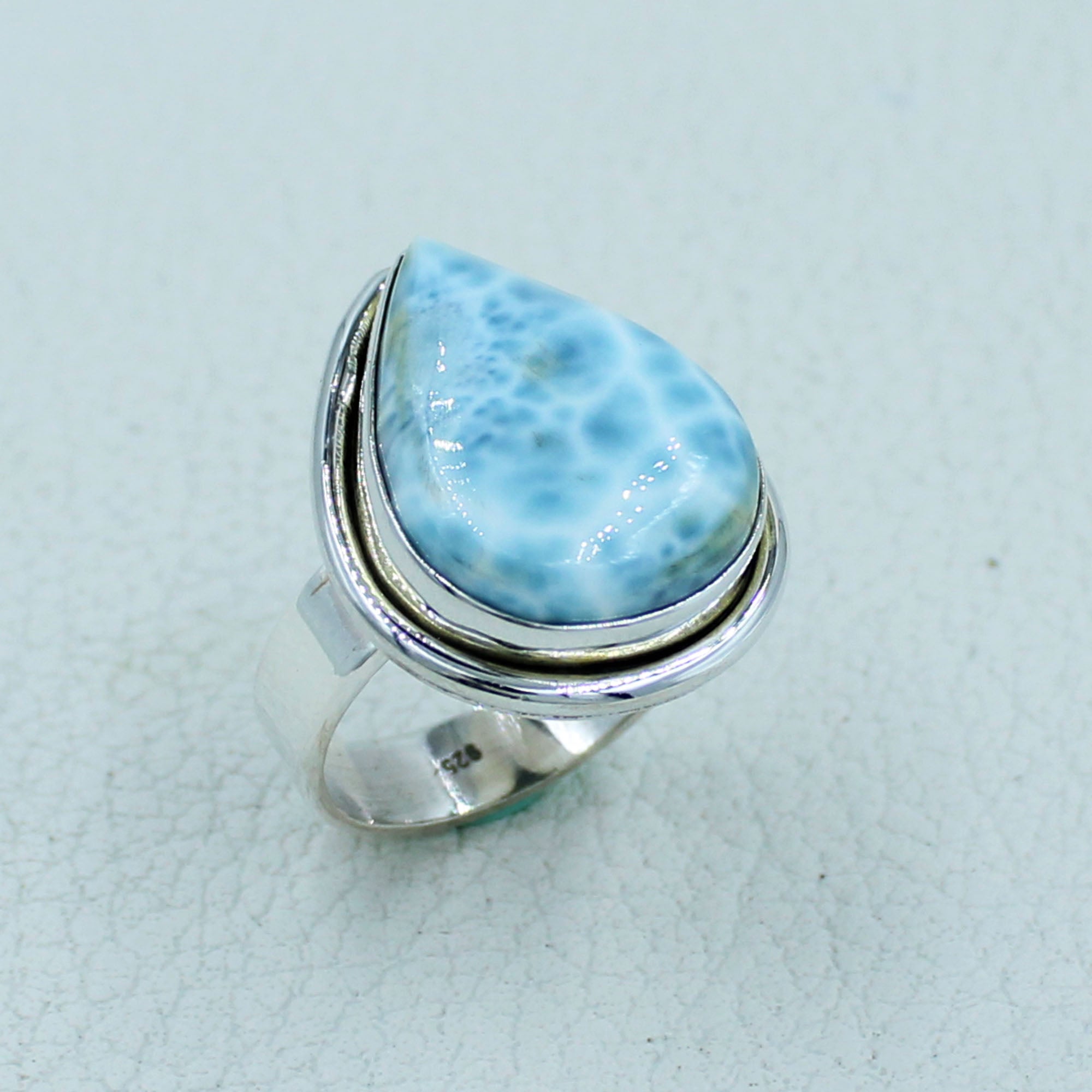 Blue Larimar Ring - Gorgeous larimar ring