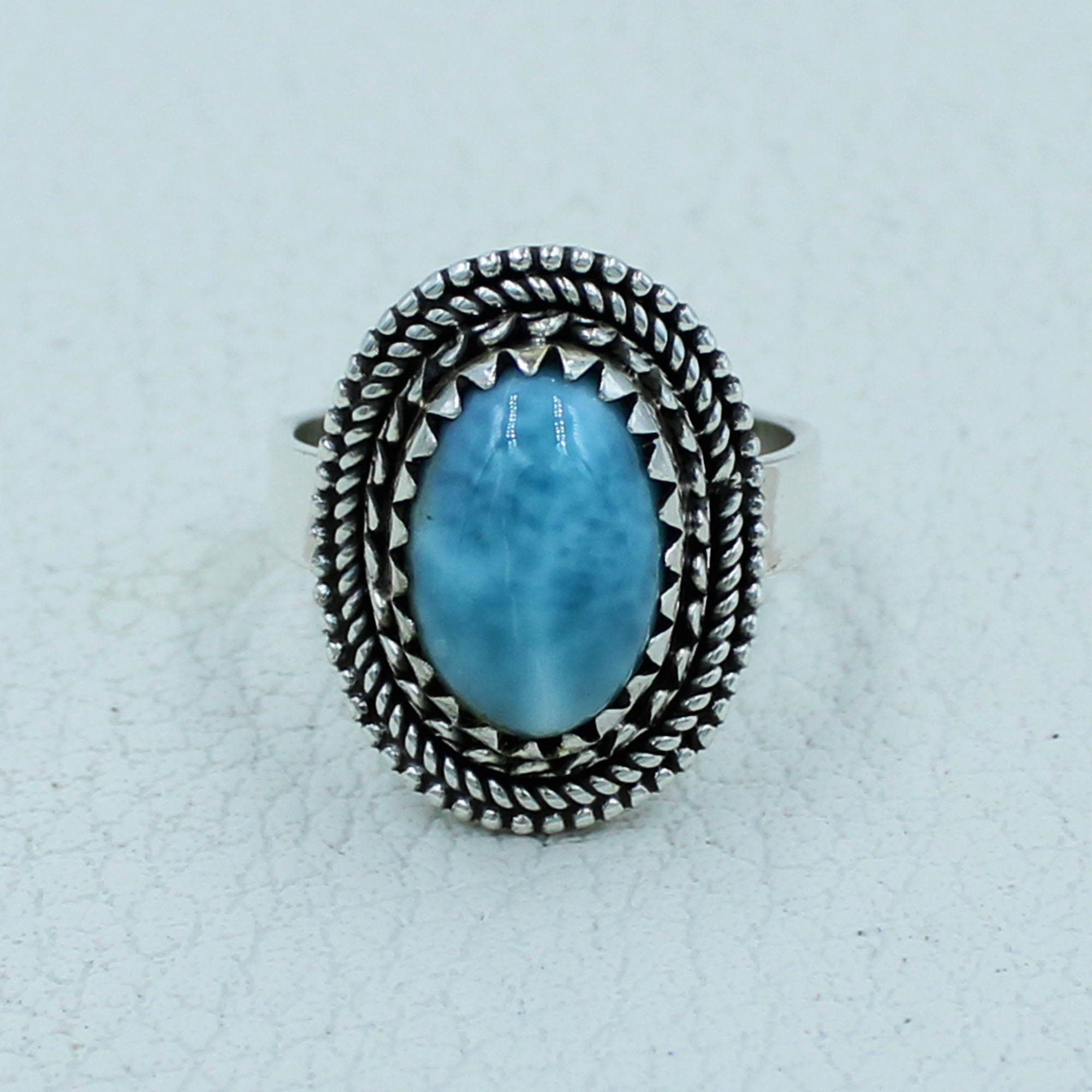 Gorgeous Larimar Sterling Silver Ring