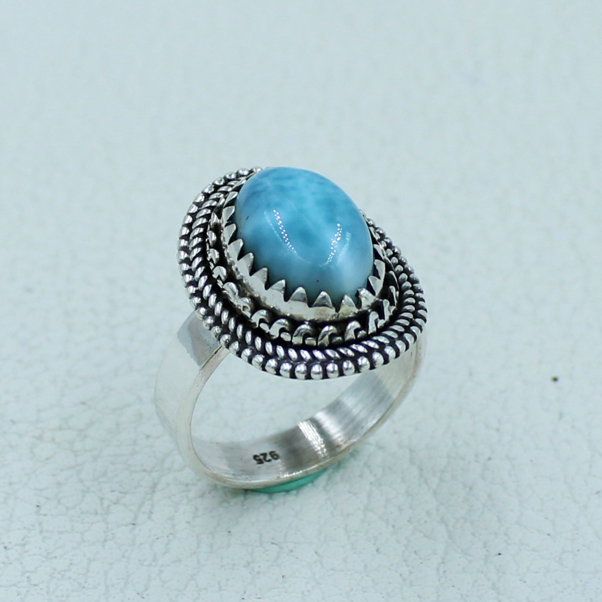 Gorgeous Larimar Sterling Silver Ring