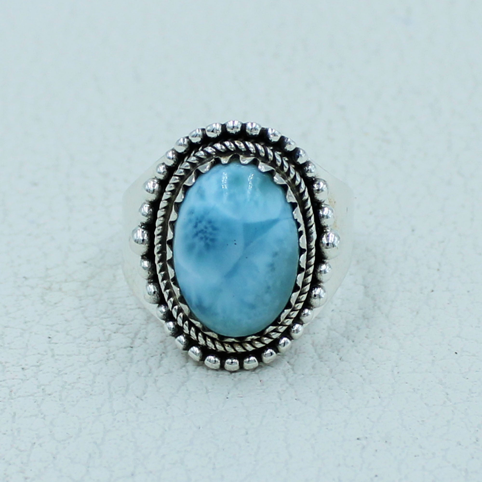 Gorgeous Larimar 925 Silver Ring