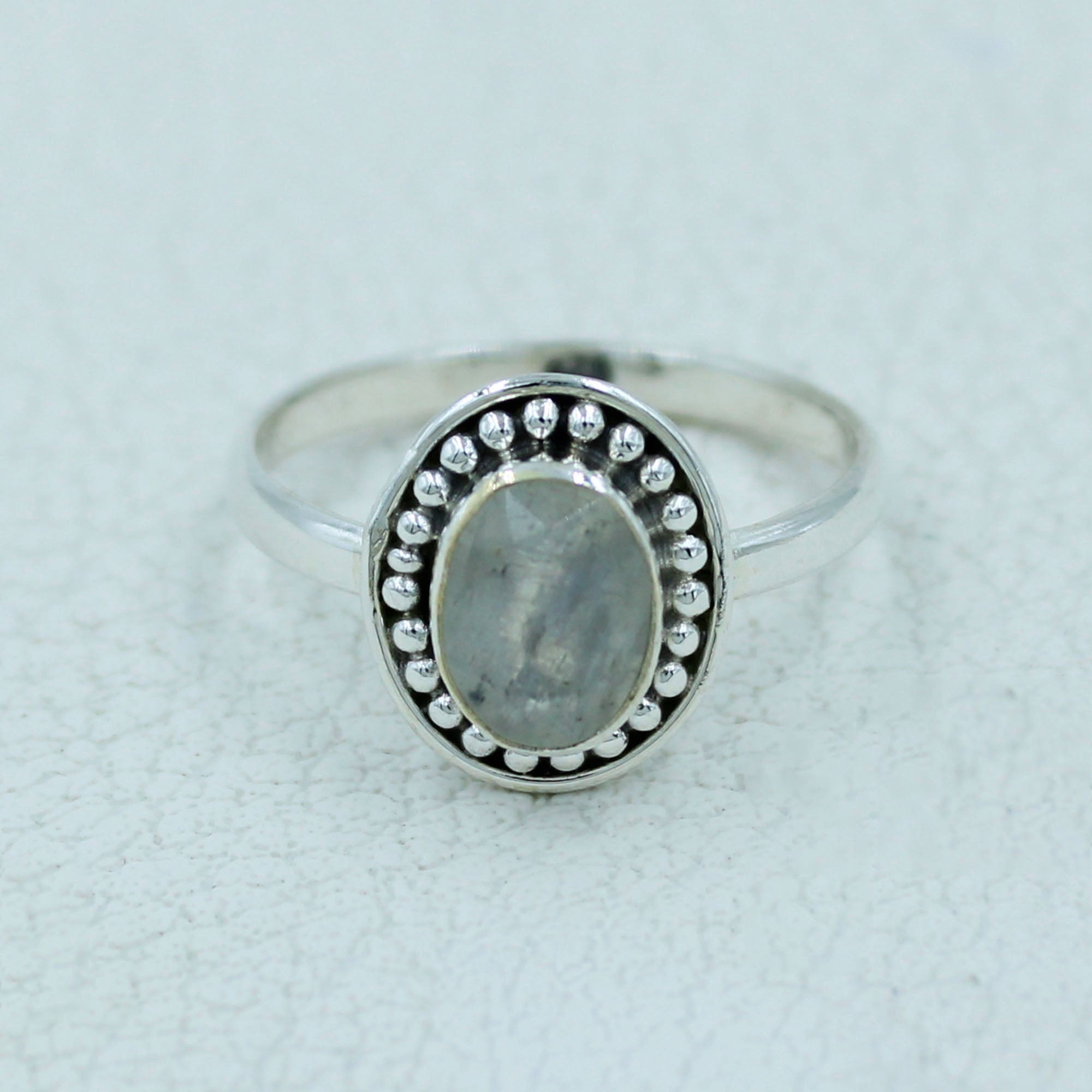 Moonstone Delicate Ring, Gift for Her