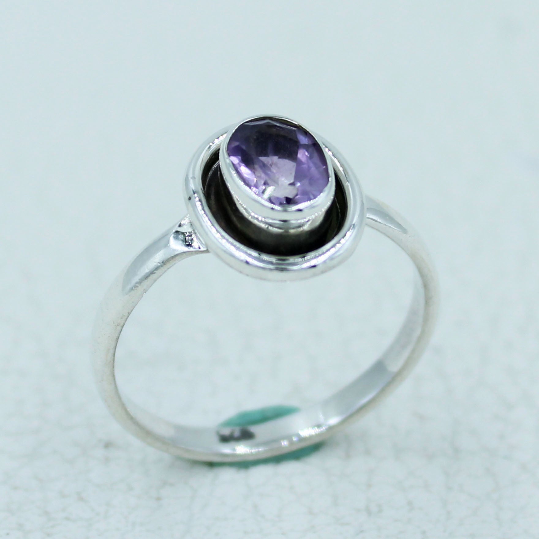 Purple Amethyst Sterling Silver Ring