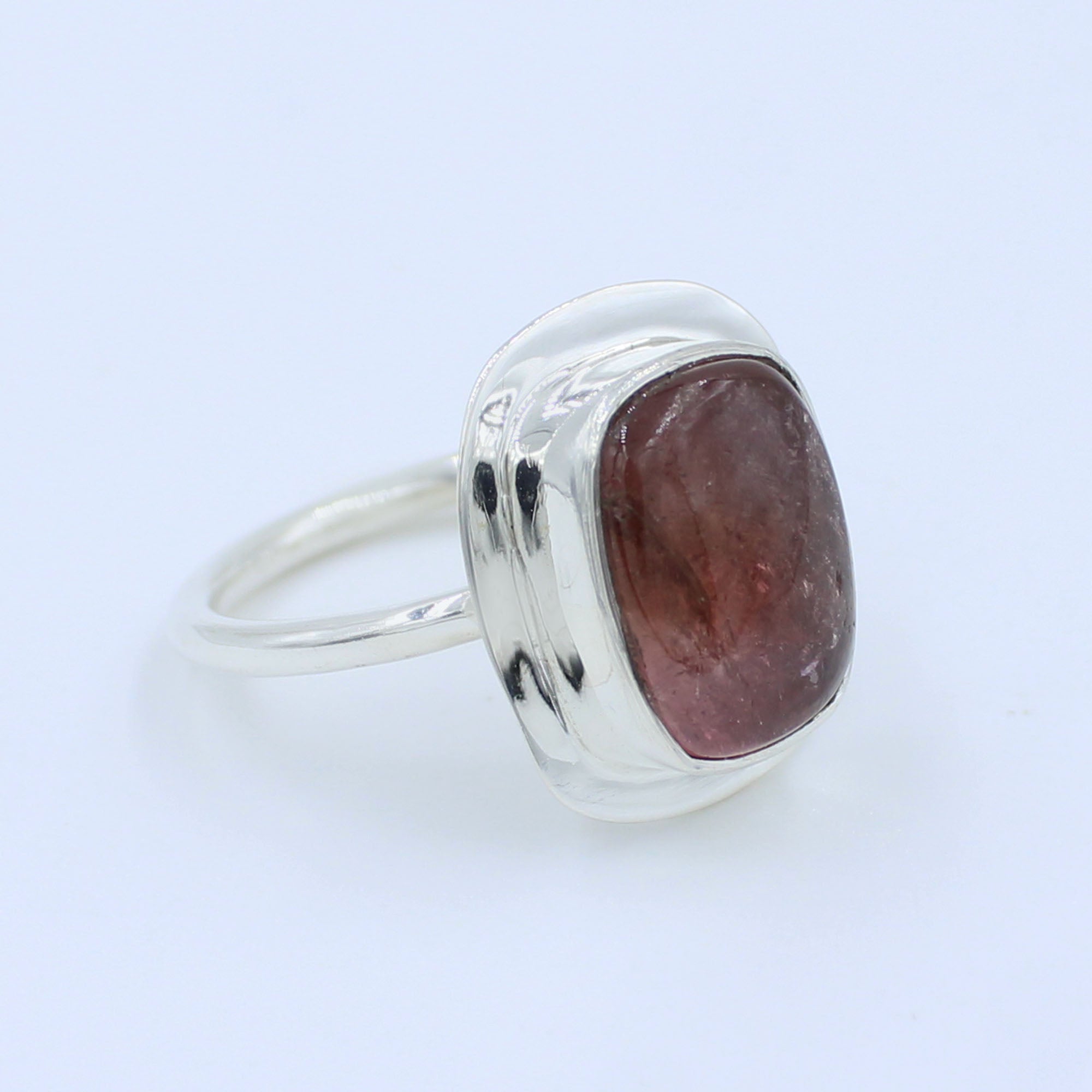 Natural Multi Tourmaline 925 Sterling Silver Handmade Silver Ring 9