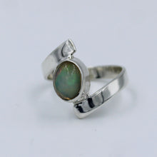 Ethiopian Opal 925 Sterling Silver Handmade Engagement Silver Ring Size 8