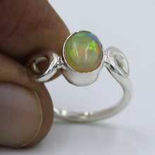 Top Quality Ethiopian Opal 925 Silver Handmade Women's Ring Size 7