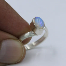 Ethiopian Opal Handmade 925 Silver Ring Size 8
