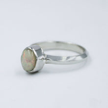 Ethiopian Opal Top Quality Stone Ring, 925 Silver Handmade Oval Shape Ring Size 8