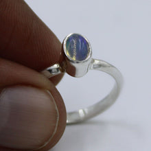 Ethiopian Opal Gemstone Handmade 925 Silver Ring Size 8