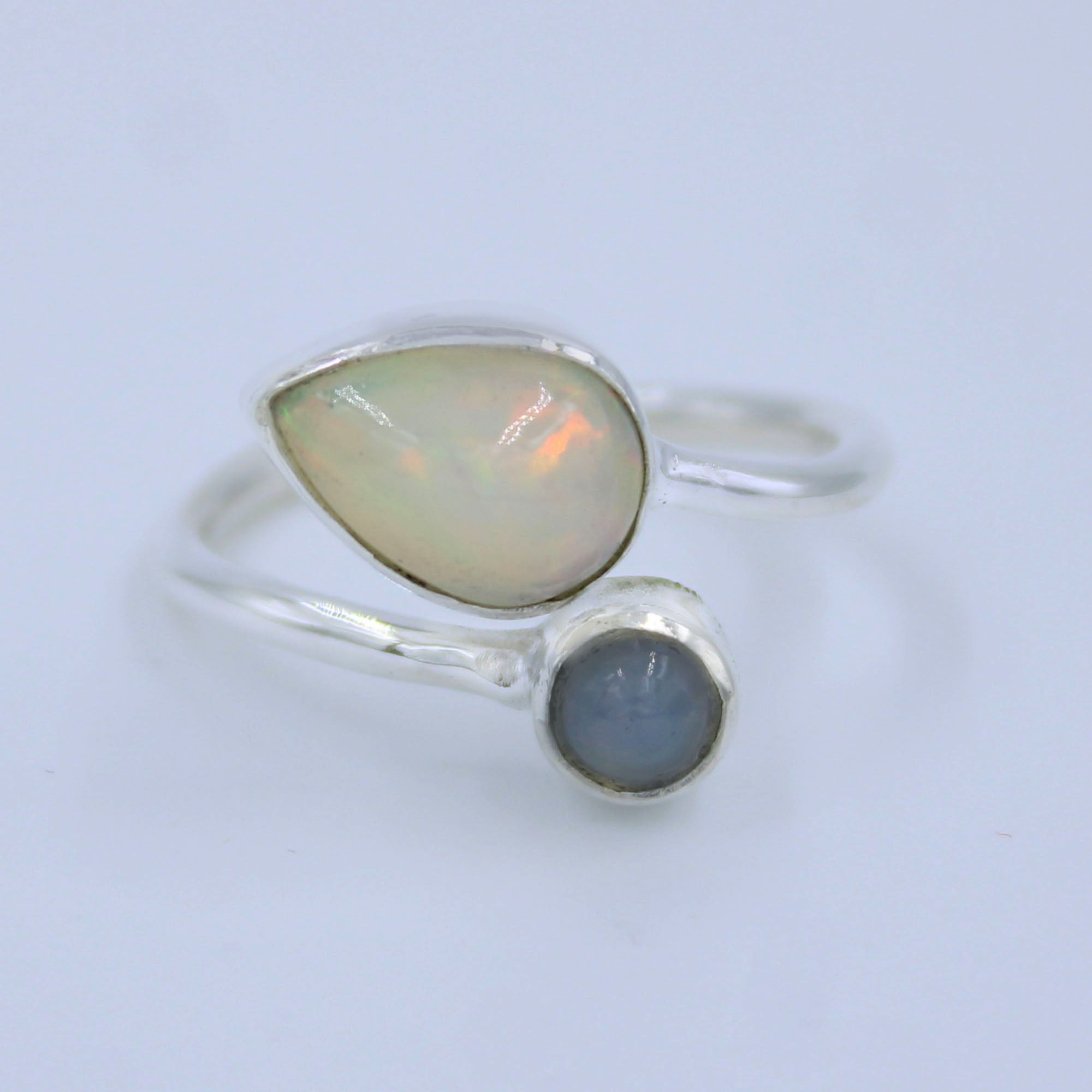 Natural Ethiopian Opal  Handmade Ring, 925 Sterling Silver Women's Designer Ring Size 9