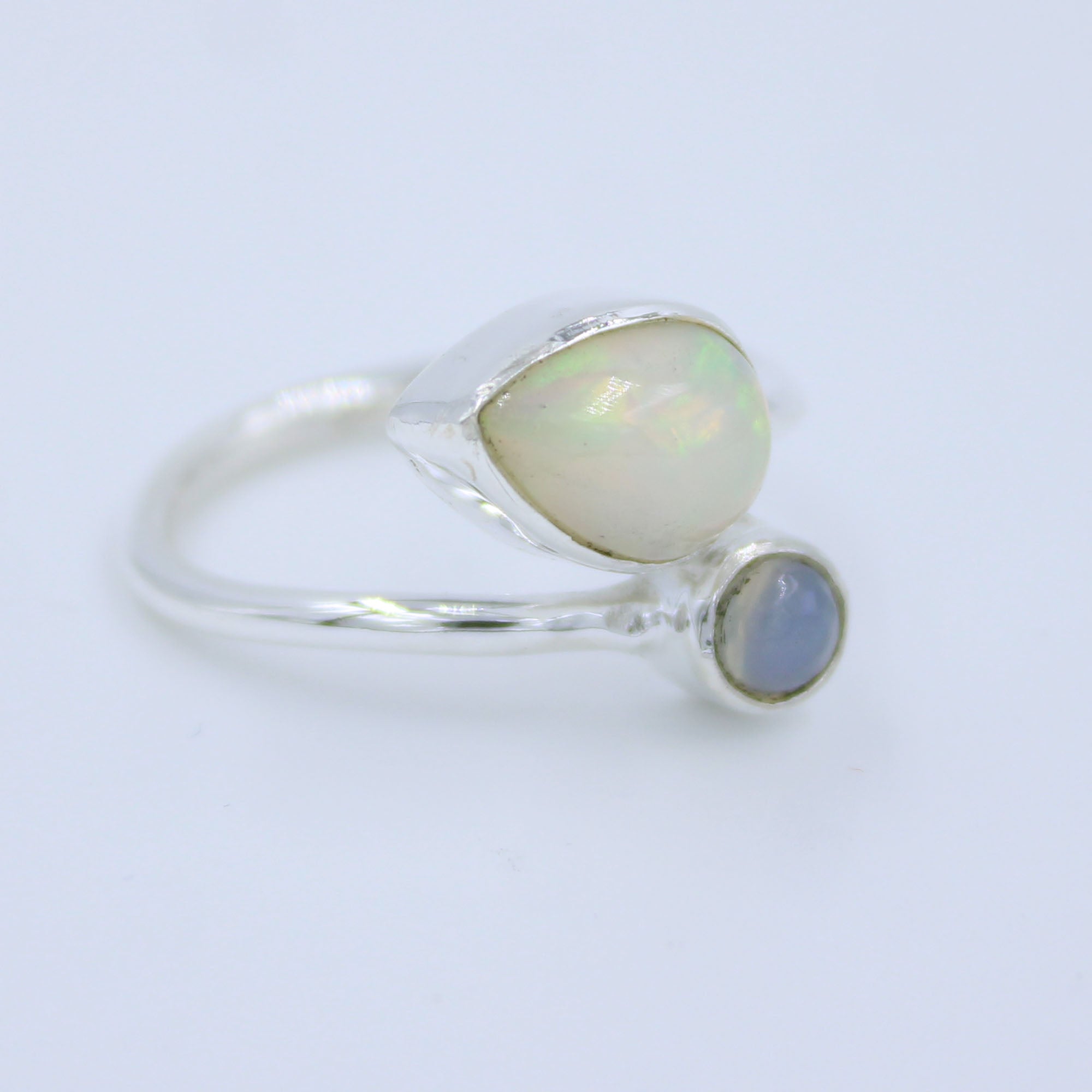 Natural Ethiopian Opal  Handmade Ring, 925 Sterling Silver Women's Designer Ring Size 9