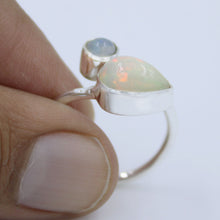 Natural Ethiopian Opal  Handmade Ring, 925 Sterling Silver Women's Designer Ring Size 9