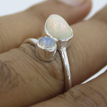 Natural Ethiopian Opal  Handmade Ring, 925 Sterling Silver Women's Designer Ring Size 9