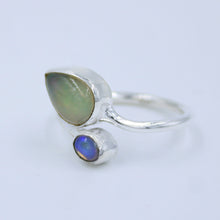 Natural Ethiopian Opal Ring 925 Sterling Silver Handmade Ring Size 9