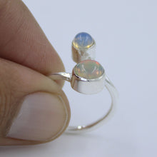 Ethiopian Opal Silver 925 Sterling Silver Women's Ring Size 8