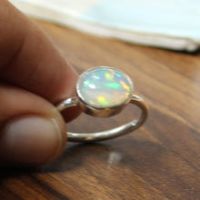 Ethiopian Opal 925 Sterling Silver Ring - Opal Jewelry