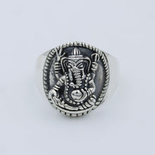 Indian Mythology Wisdom Luck Elephant God Ring Ganesha 925 Silver Ganesh Ring
