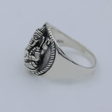 Indian Mythology Wisdom Luck Elephant God Ring Ganesha 925 Silver Ganesh Ring