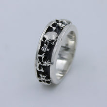 Skull Eternity Band Sterling Silver Ring