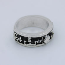 Skull Eternity Band Sterling Silver Ring