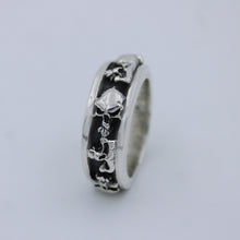Skull Eternity Band Sterling Silver Ring