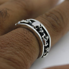 Skull Eternity Band Sterling Silver Ring