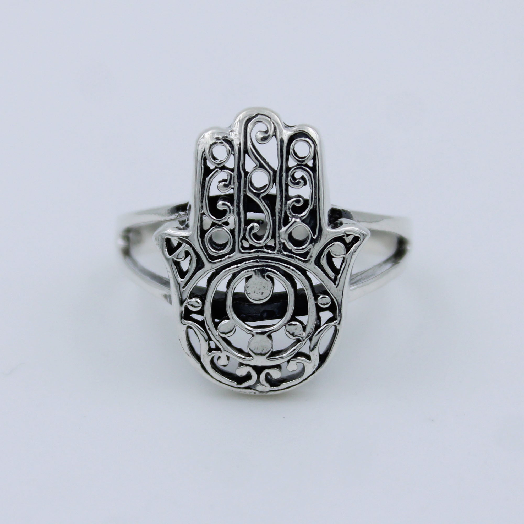 925 Sterling Silver Astrology Palm Ring, Palm Finger jewelry