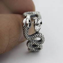 925 Sterling Silver Anaconda Snake Ring - Snake Jewelry