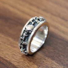 Skull Eternity Band Sterling Silver Ring