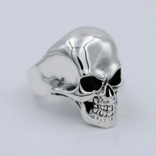 Gothic Skull Sterling Silver Men Ring - Biker Jewelry