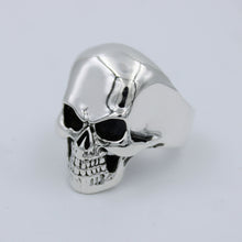 Gothic Skull Sterling Silver Men Ring - Biker Jewelry